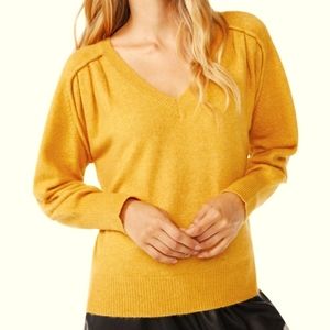 Scoop Women's Pullover Puff Sleeve Sweater. Size M